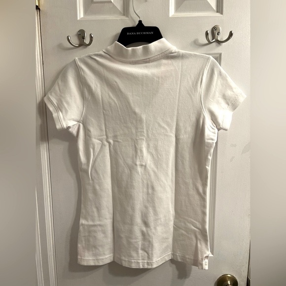 Vineyard Vines White Pink Logo Polo Sz M - Picture 4 of 6